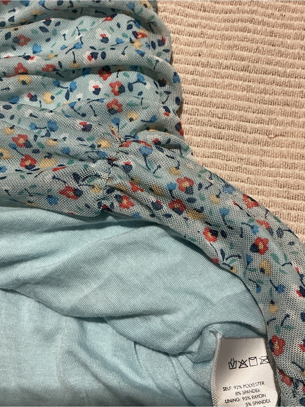 Urban Outfitters Light Blue Floral Mini Dress - Picture 5 of 5